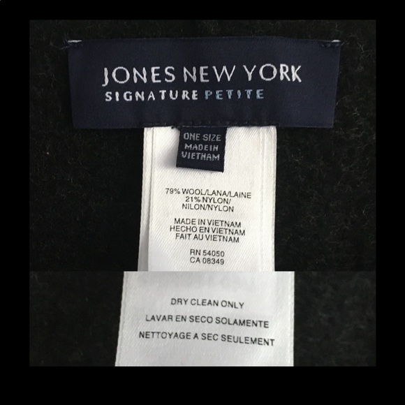 JONES NEW YORK Leopard Print Wool Poncho Cape O/S - Picture 5 of 6